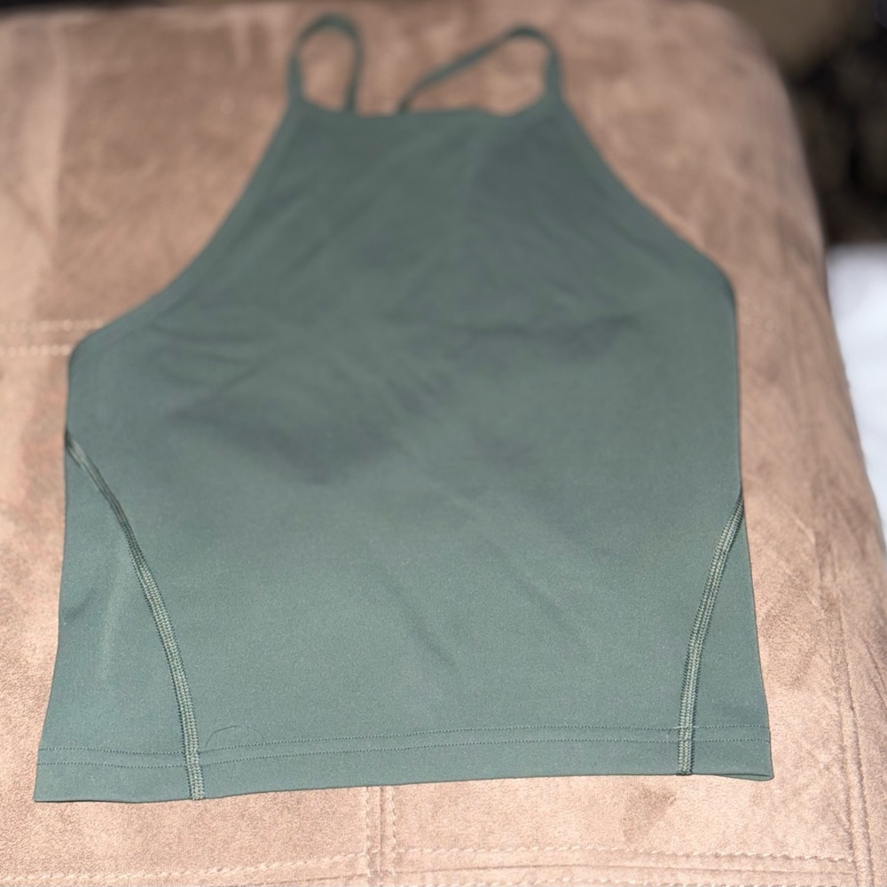 Lululemon Athletica Olive High-Neck Tank